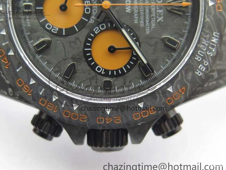 MiroTime 0321 Daytona DIW Carbon Noob 1:1 Best Edition Black Orange Dial on Orange Nylon Strap SA TopPick 2586